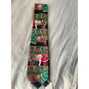 Vintage Saturday Evening Post Christmas Neck tie 1999